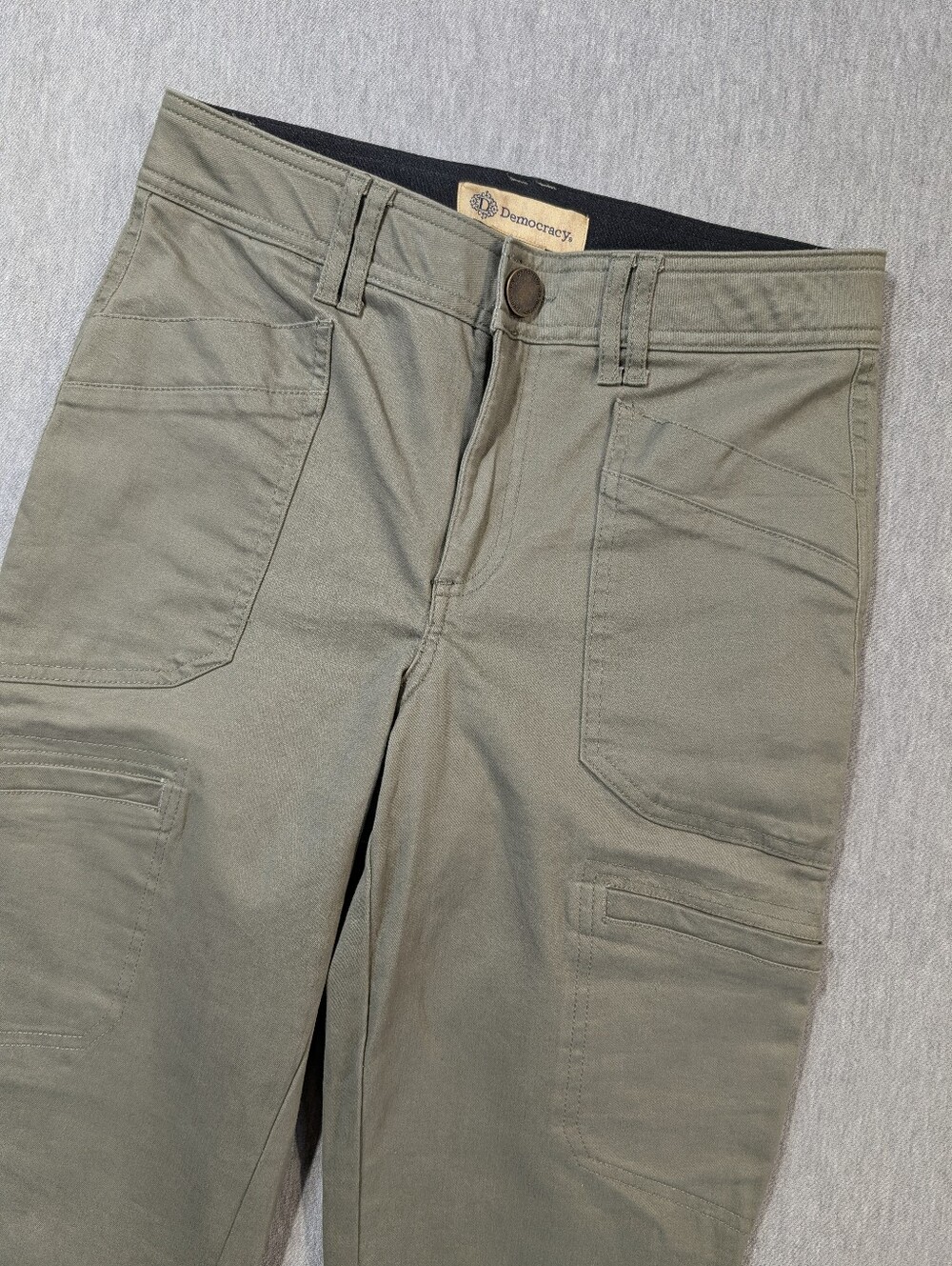 Democracy "Ab" Technology High Rise Utility Cargo Pants Women's 4 Green